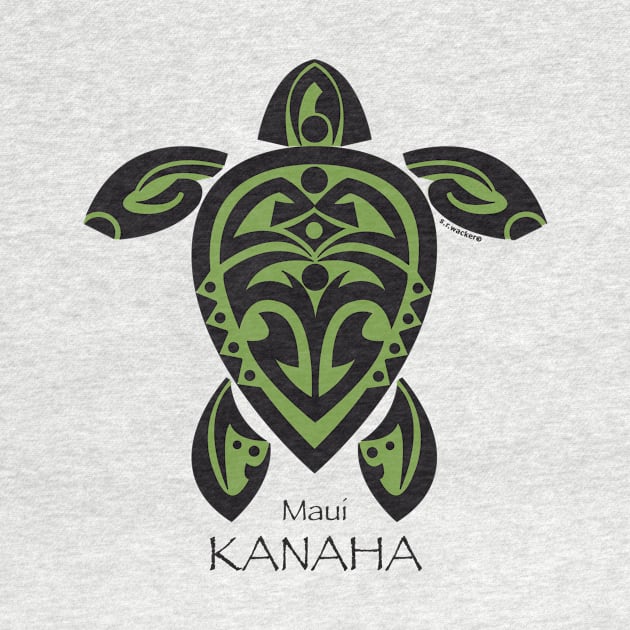 Green & black Tribal Turtle Tattoo / Kanaha, Maui by srwdesign